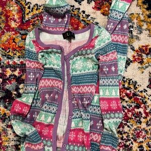 Dollskill Sugar Thrillz Visions of Sugarplums Fairisle Onesie